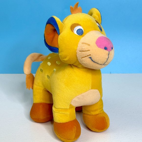 Beautiful Yellow Standing Lion 9"‎ Plush Stuffed Animal Toy Embroidered Face - Picture 2 of 4